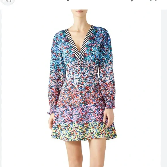 SALONI Multicolor Floral and Stripe Dress - Picture 2 of 6